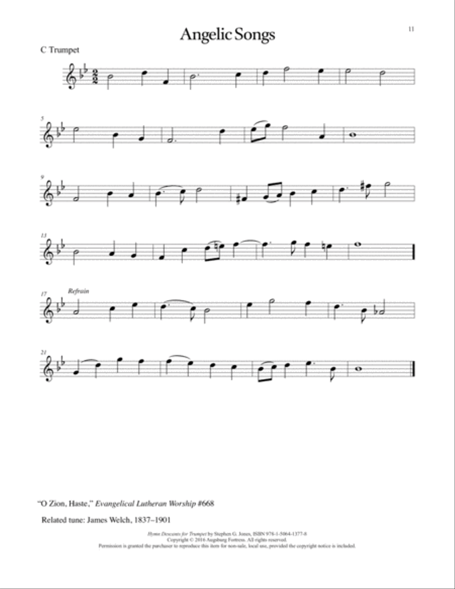 Hymn Descants for Trumpet C Trumpet scores gallery preview page 12