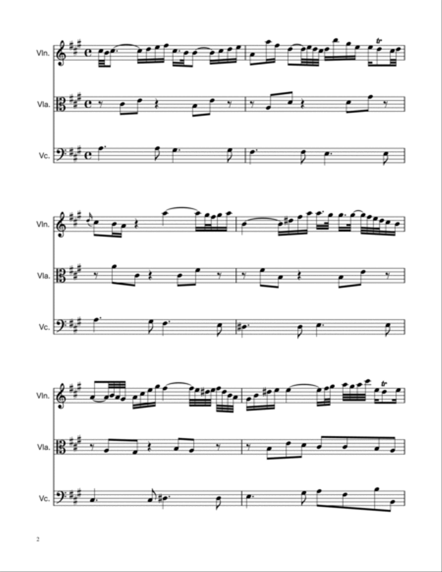 Arioso BWV 156 - String Trio String Trio scores gallery preview page 2