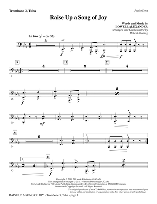 Raise Up A Song Of Joy - Trombone 3/Tuba