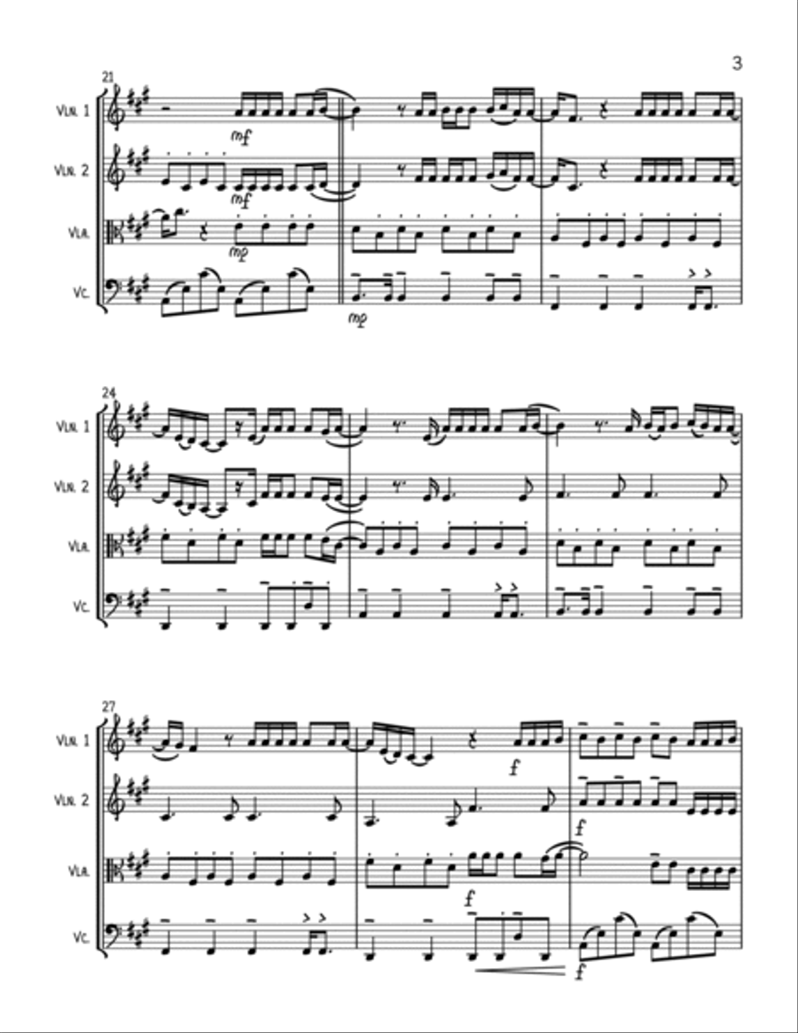 Halo String Quartet scores gallery preview page 3