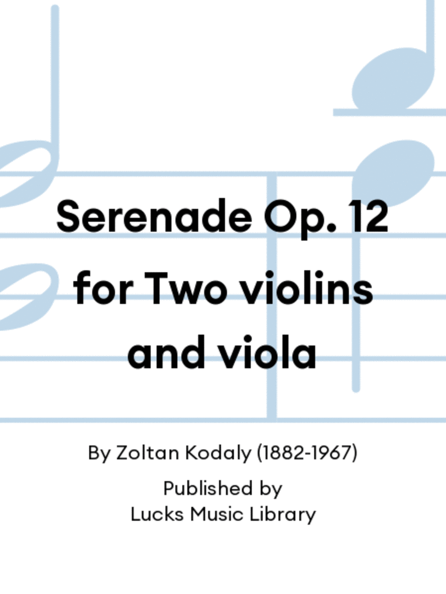 Serenade Op. 12 for Two violins and viola Viola scores gallery preview page 1