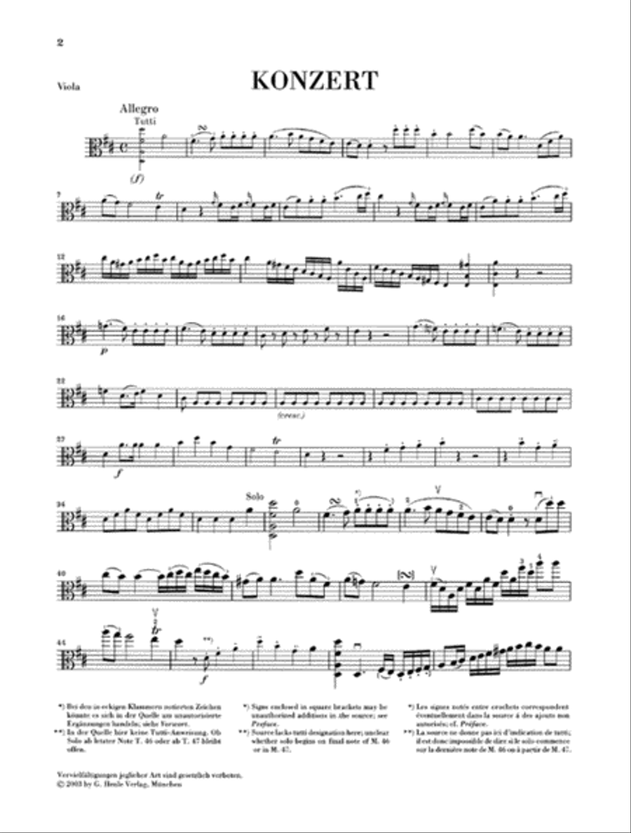 Viola Concerto D Major Viola Concerto D Major Piano Accompaniment scores gallery preview page 4