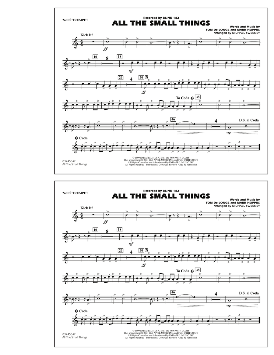 All The Small Things - 2nd Bb Trumpet