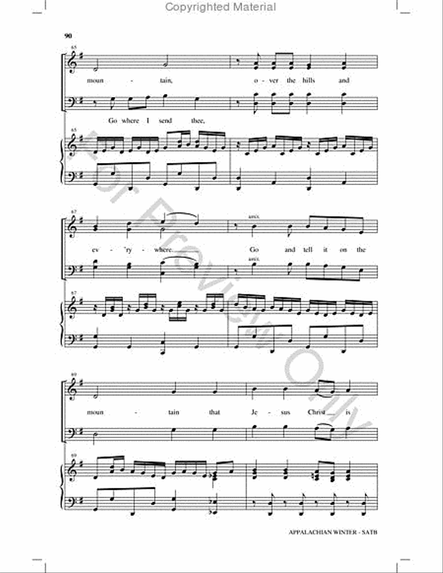 Appalachian Winter Choir scores gallery preview page 89