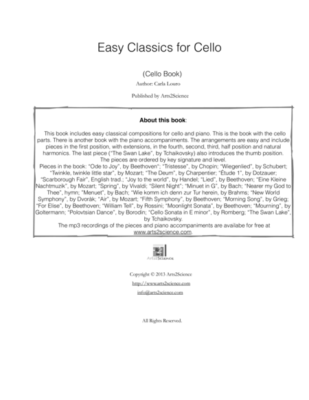 Easy Classics for Cello - Cello Book image number null