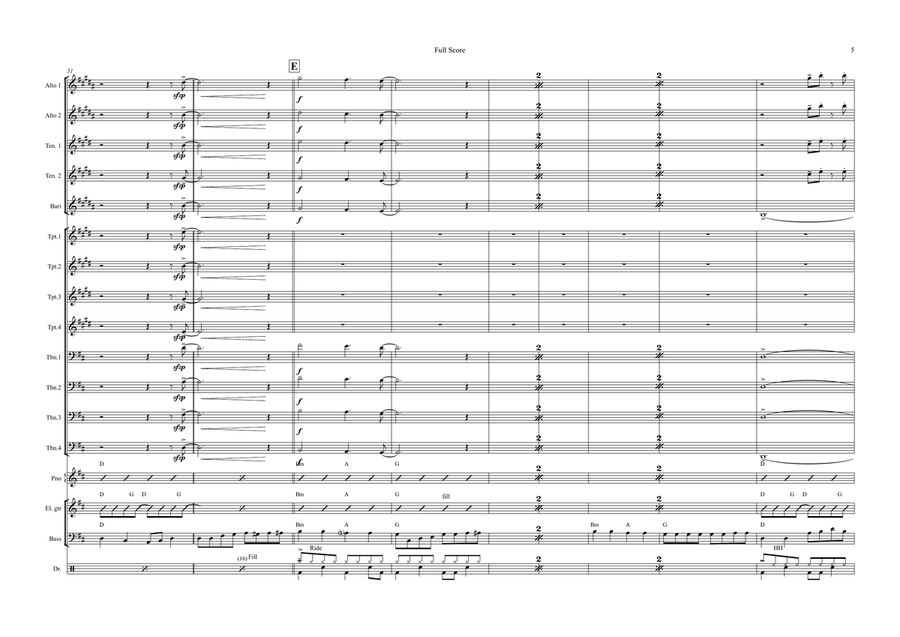 Burning Love Burning Love Jazz Ensemble scores gallery preview page 5