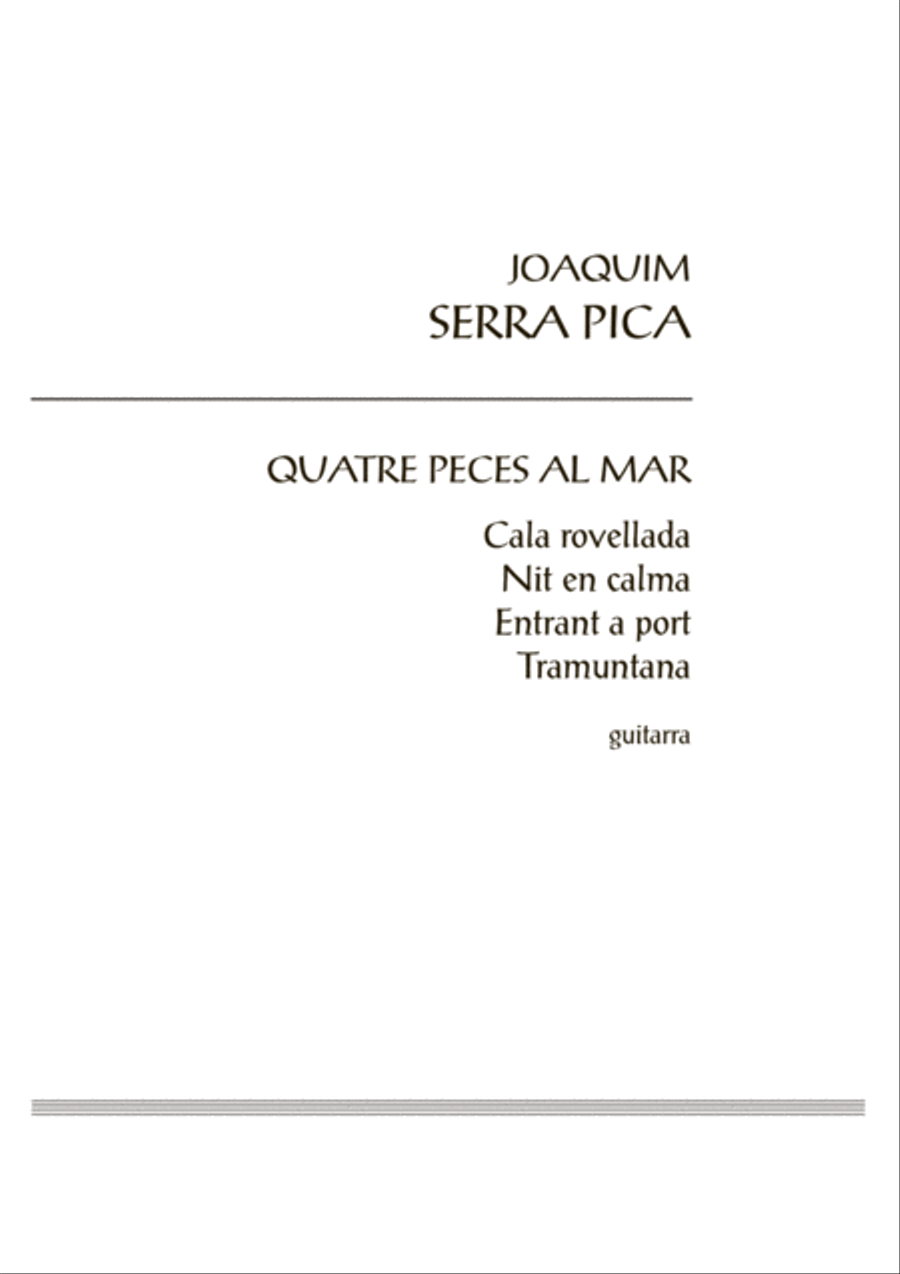 Quatre peces al mar Classical Guitar scores gallery preview page 3