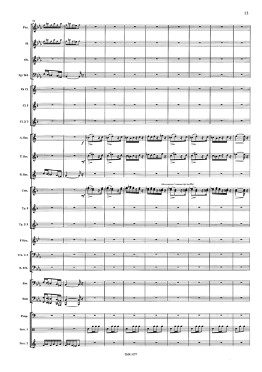 Capriccio Barbaro Concert Band scores gallery preview page 13