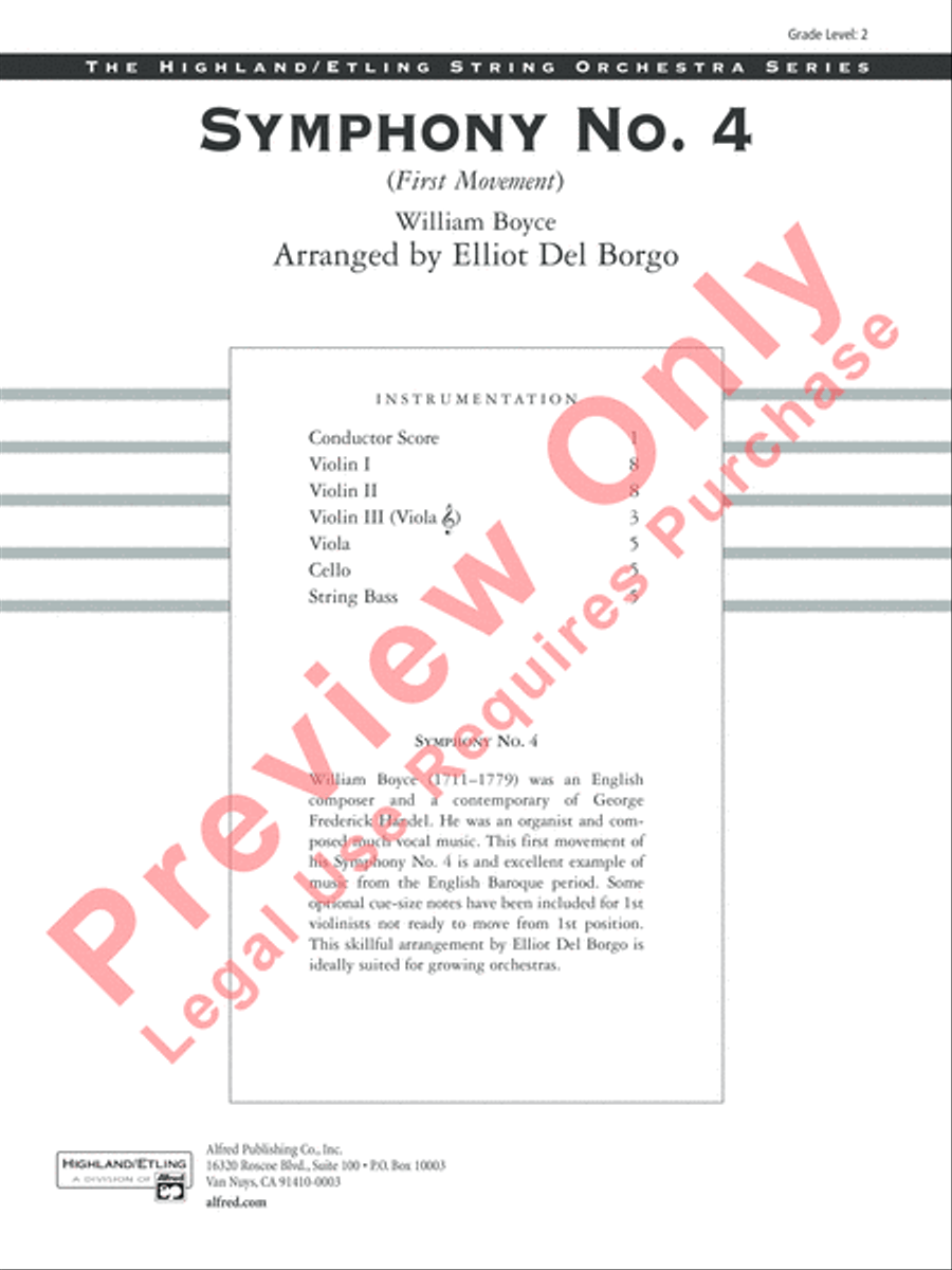 Symphony No. 4 String Orchestra scores gallery preview page 2
