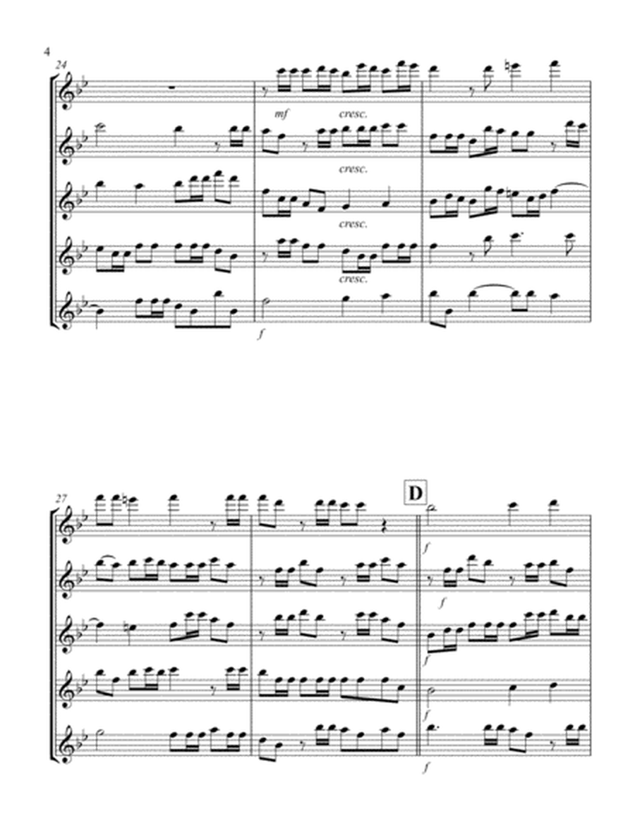 Hallelujah (from "Messiah") (Bb) (Flute Quintet)