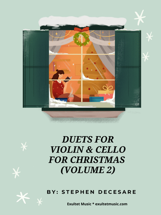 Book cover for Duets for Violin and Cello for Christmas (Volume 2)