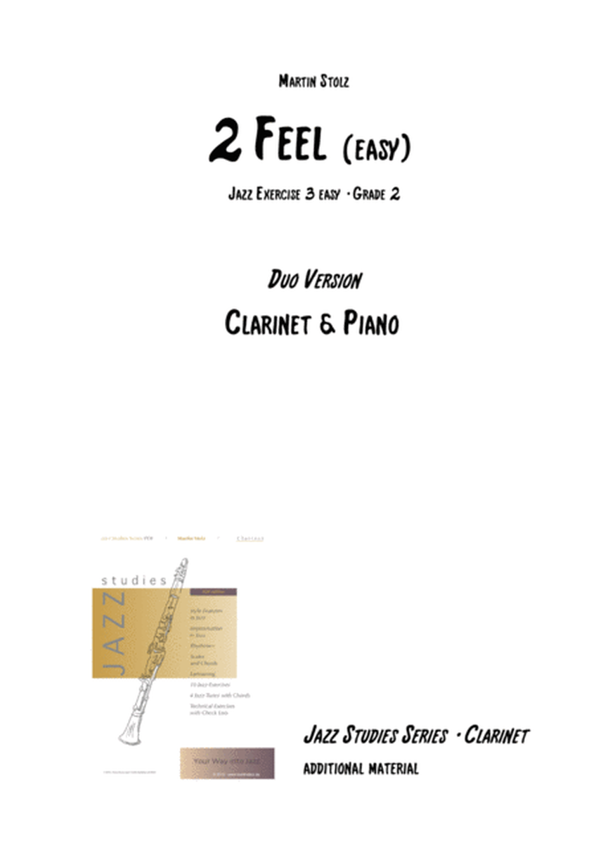 "2 Feel" - easy version arranged for clarinet and piano image number null
