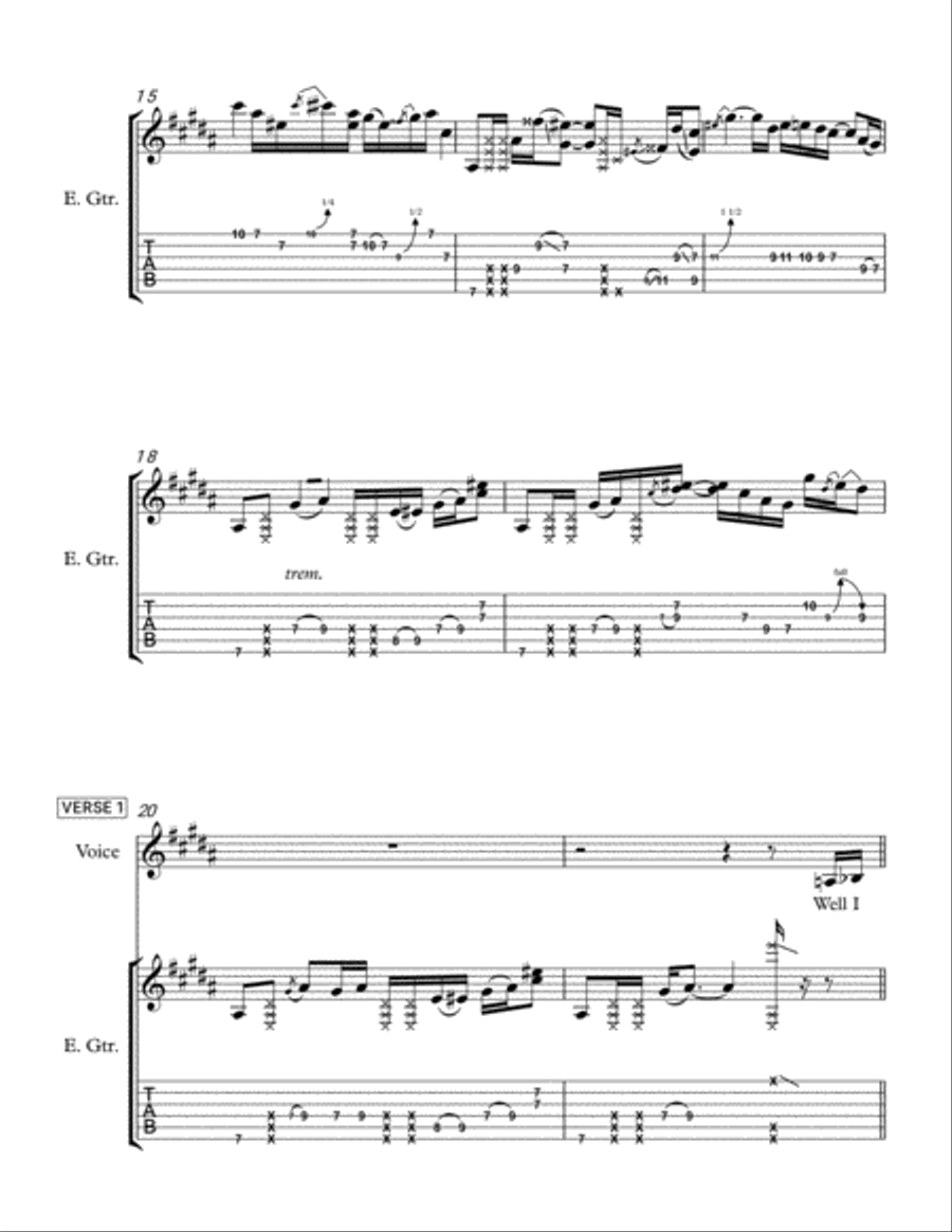 Vision of St. Mary Electric Guitar scores gallery preview page 3