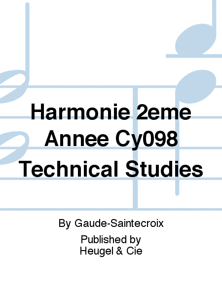 Harmonie 2eme Annee Cy098 Technical Studies