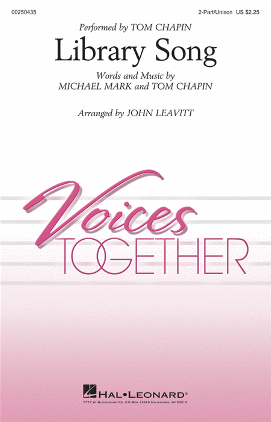 Library Song Library Song 2-Part scores gallery preview page 1