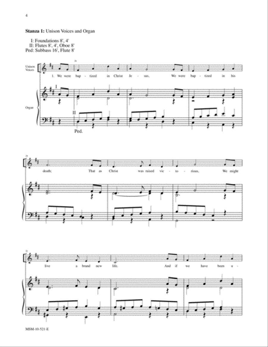 We Were Baptized in Christ Jesus Choir scores gallery preview page 4