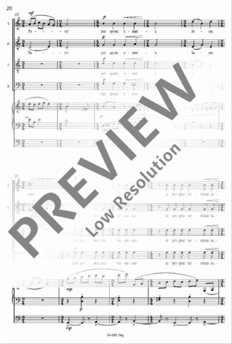 Missa brevis Mixed Choir scores gallery preview page 17