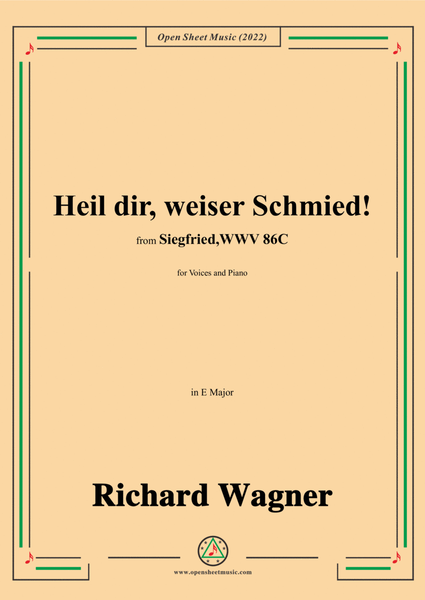 R. Wagner-Heil dir,weiser Schmied!,in E Major,from 'Siegfried,WWV 86C' image number null