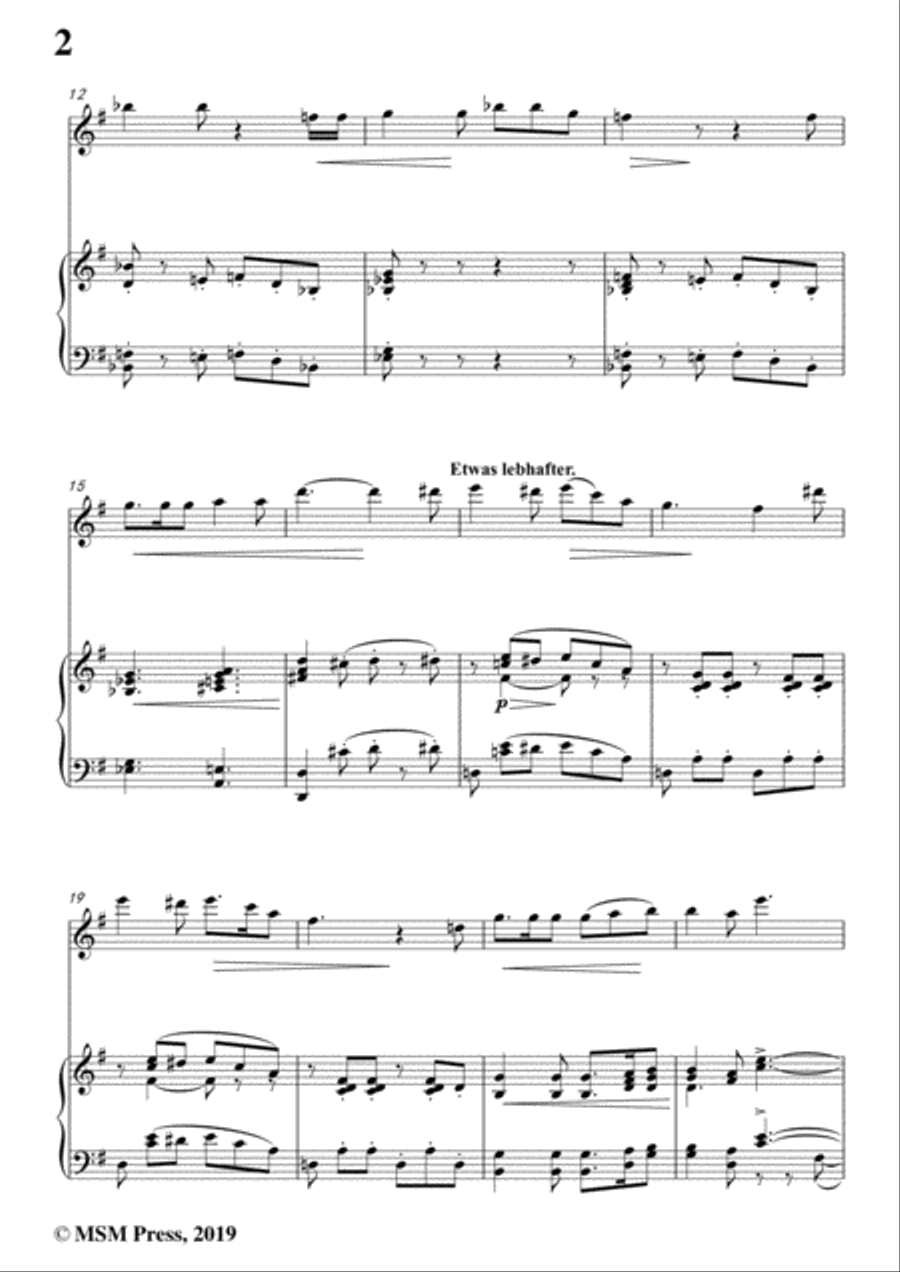 Schumann-Die Stille,for Flute and Piano Flute Solo scores gallery preview page 4