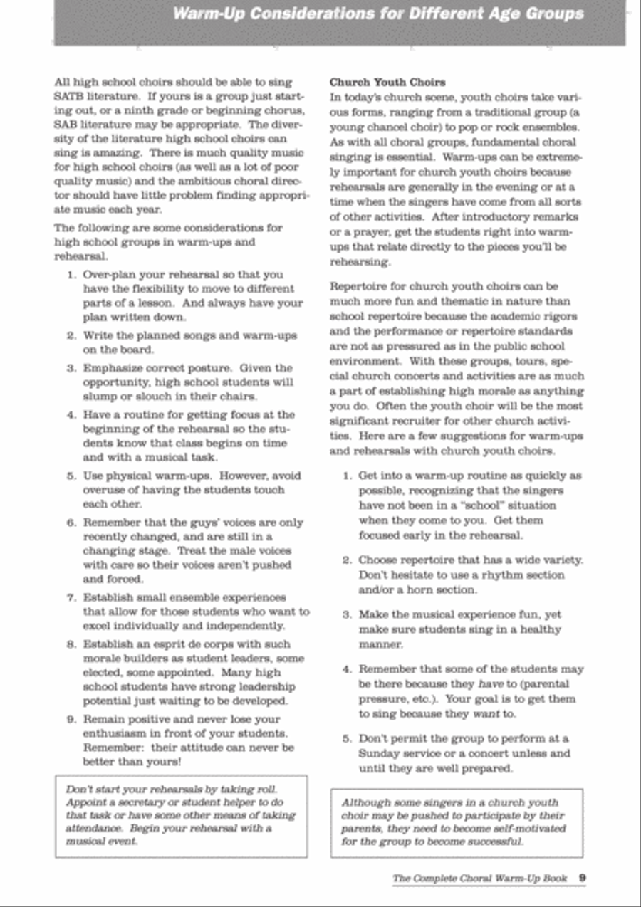 The Complete Choral Warm-up Book Choir scores gallery preview page 3