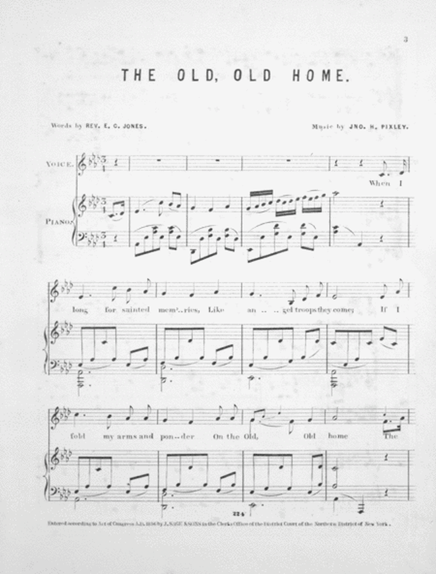 The Old Old Home. Song & Chorus