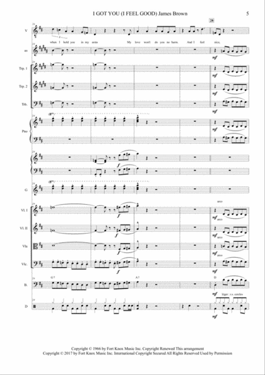 I Got You (i Feel Good) Jazz Ensemble scores gallery preview page 5