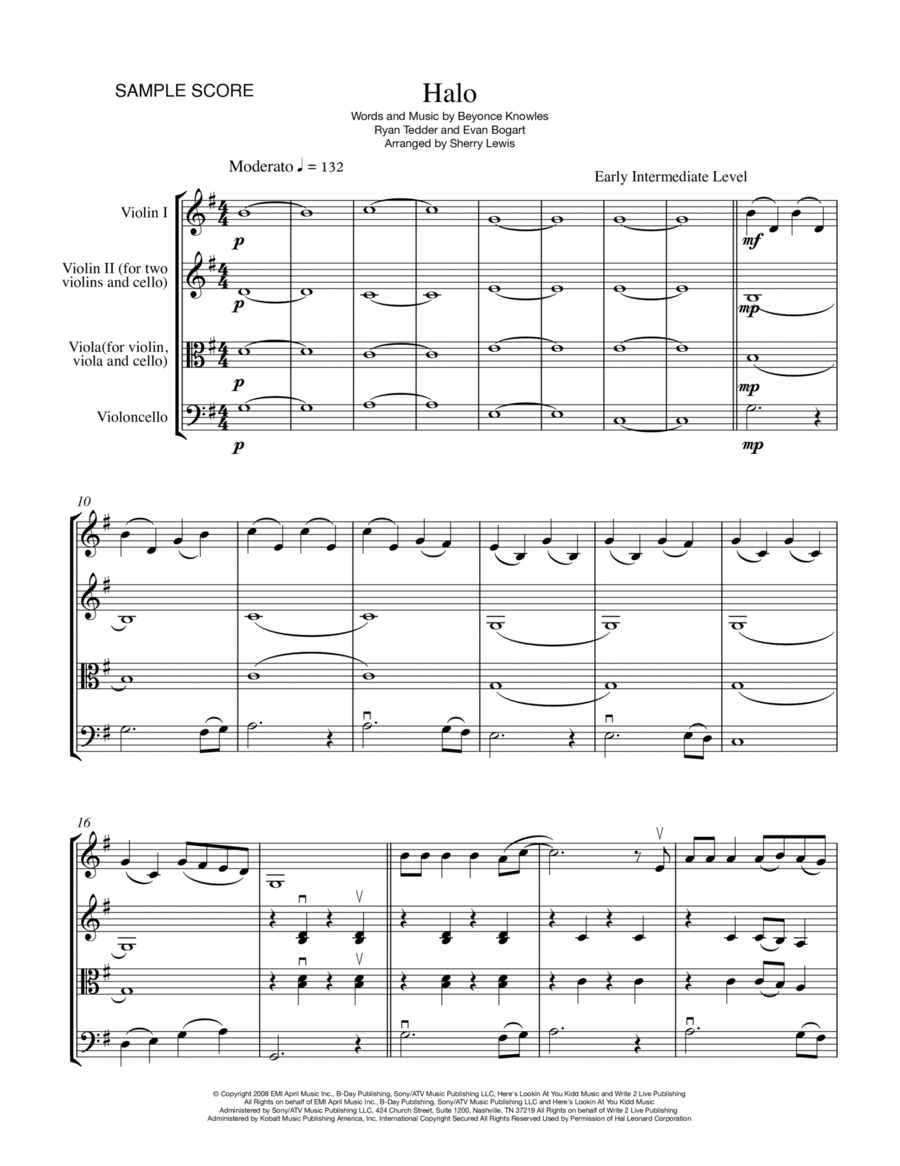 Halo String Trio scores gallery preview page 1