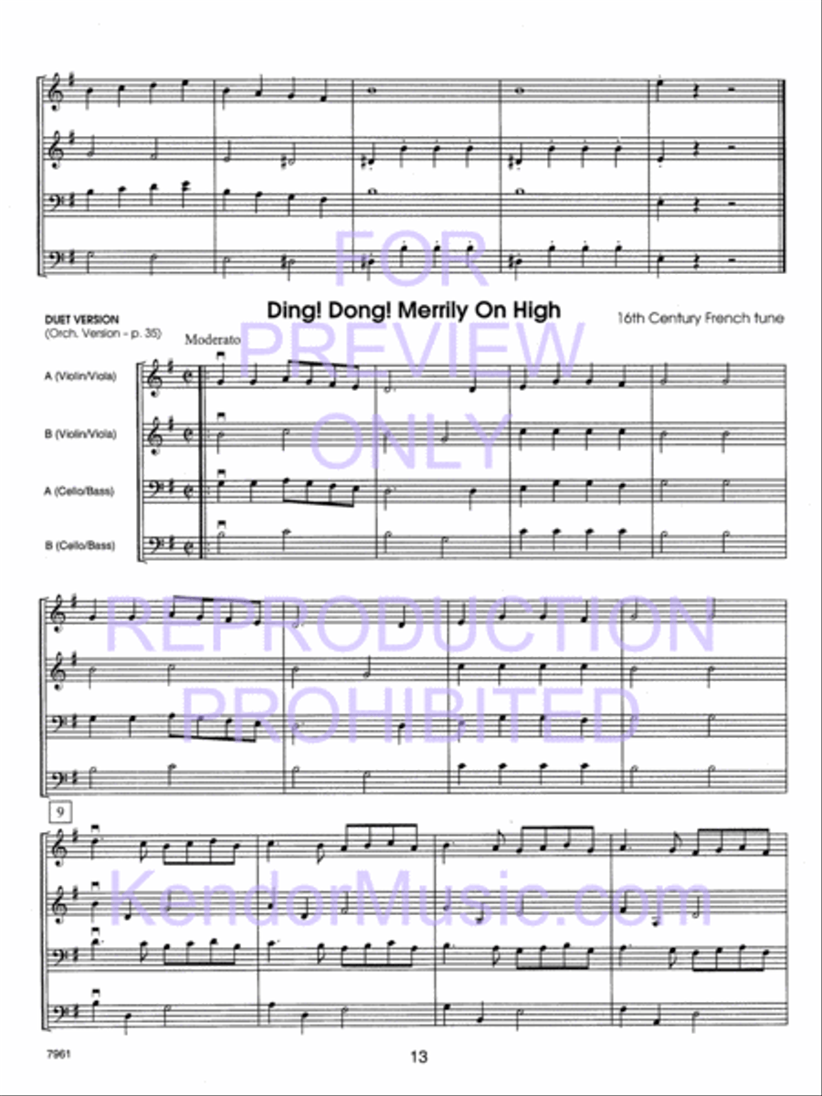 Holiday Strings (Score) String Orchestra scores gallery preview page 14