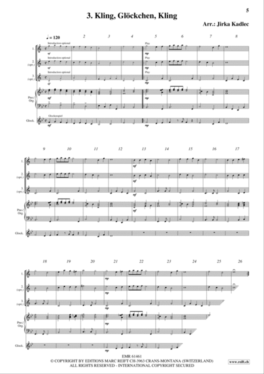 12 Easy Christmas Songs Woodwind Duet scores gallery preview page 5