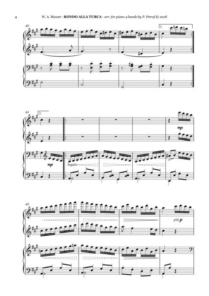 Mozart - Rondo alla turca - 1 piano 4 hands image number null