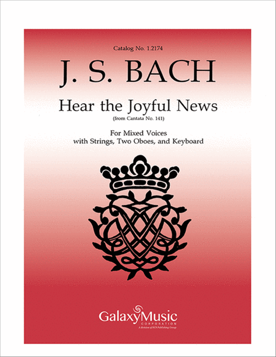 Hear The Joyful News (From Cantata no. 141) 4-Part scores gallery preview page 1