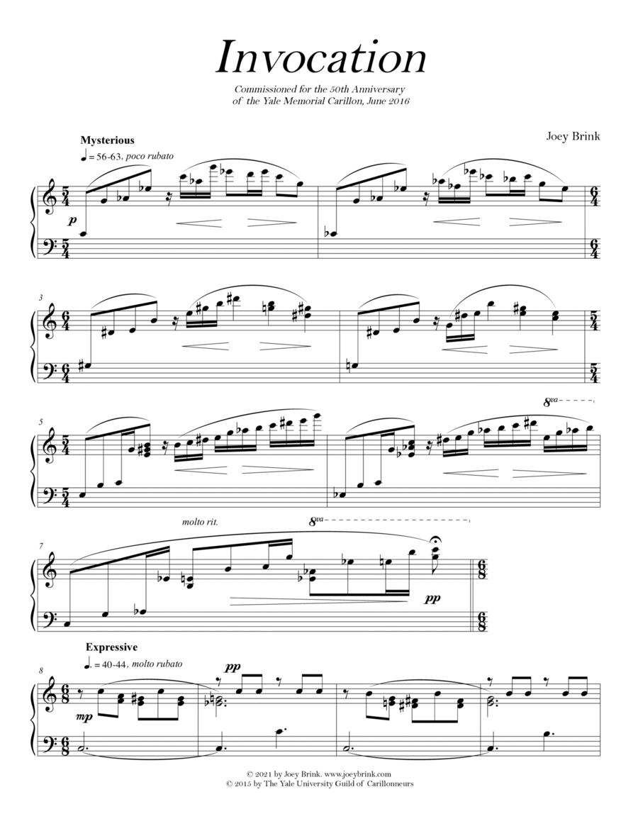 Invocation Glockenspiel scores gallery preview page 1