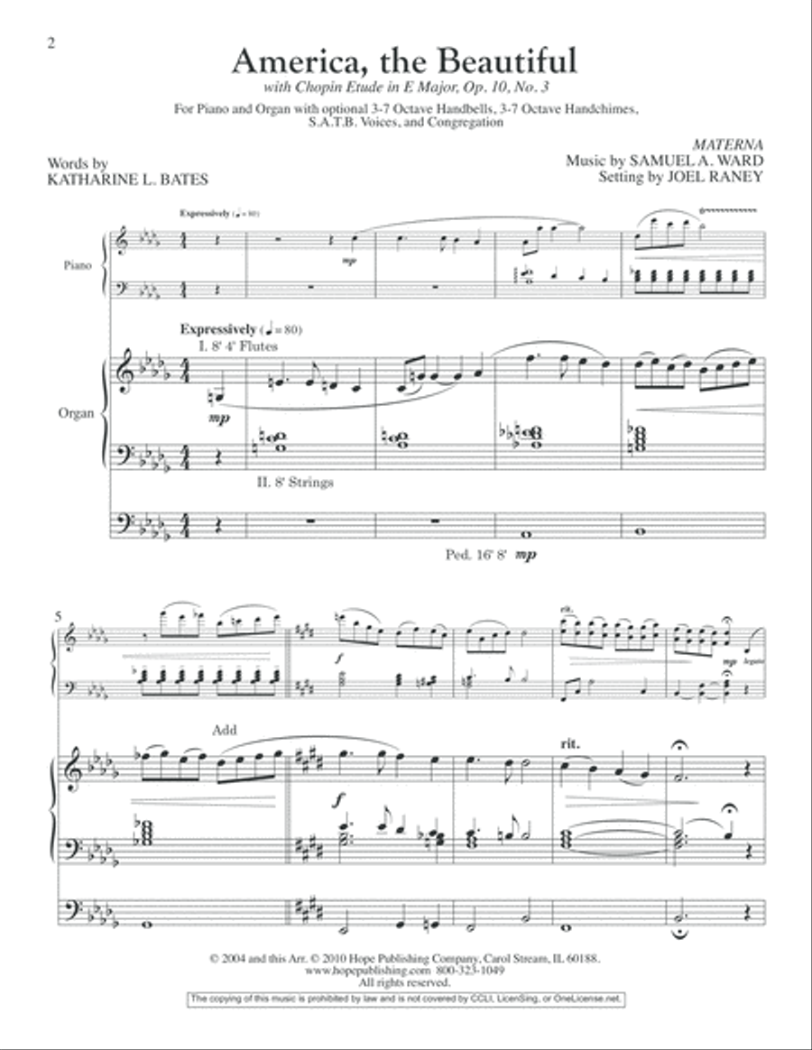 America, the Beautiful America, the Beautiful Choir scores gallery preview page 2