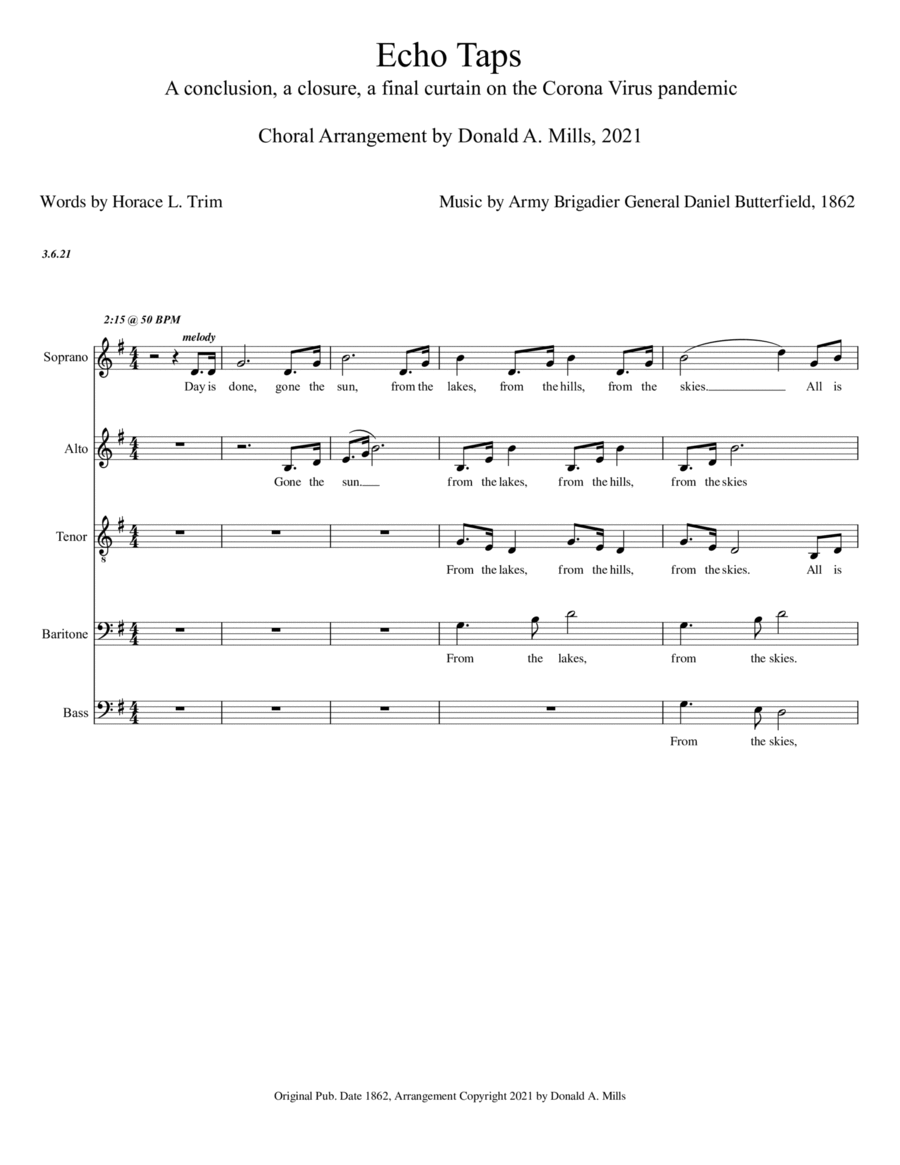 Echo Taps 4-Part scores gallery preview page 1