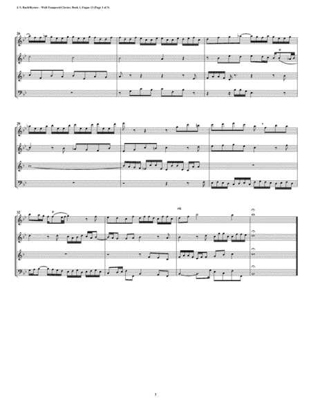 Fugue 13 from Well-Tempered Clavier, Book 1 (Double Reed Quartet) image number null