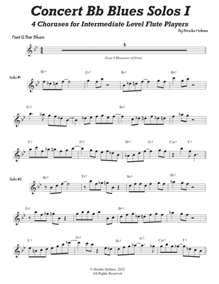 Concert Bb Blues Solos for Intermediate Level Flute