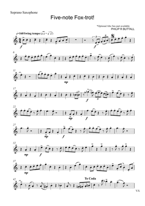 Five-note Fox-trot! (Saxophone Quartet / Quintet) - Set of Parts [x4 / 5]