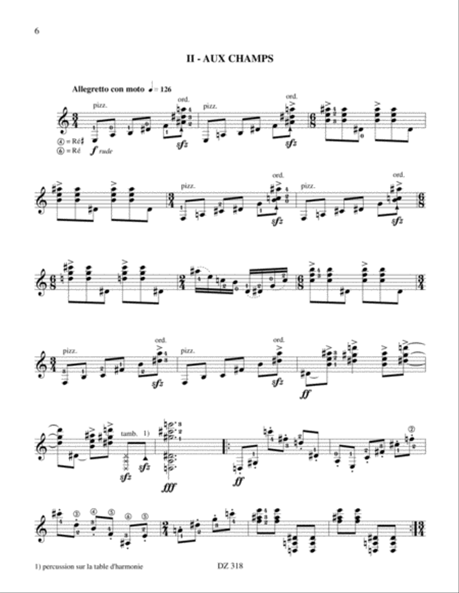 Quatre images Classical Guitar scores gallery preview page 6
