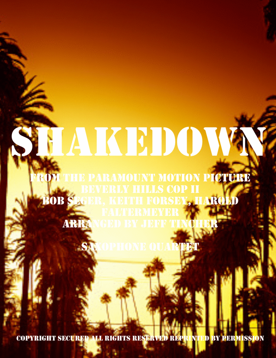 Shakedown Saxophone Quartet scores gallery preview page 1