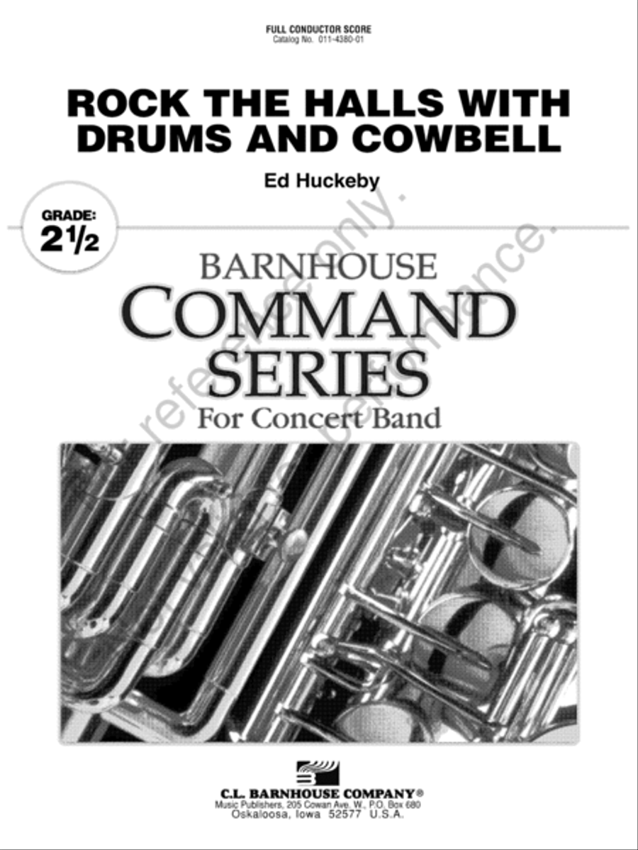 Rock The Halls With Drums And Cowbell Concert Band scores gallery preview page 2