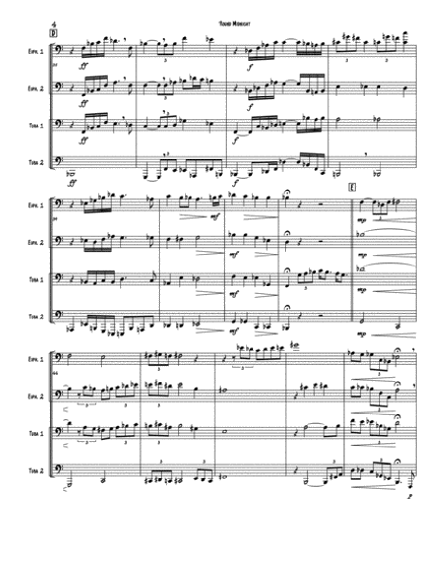 Round Midnight Round Midnight Brass Ensemble scores gallery preview page 4