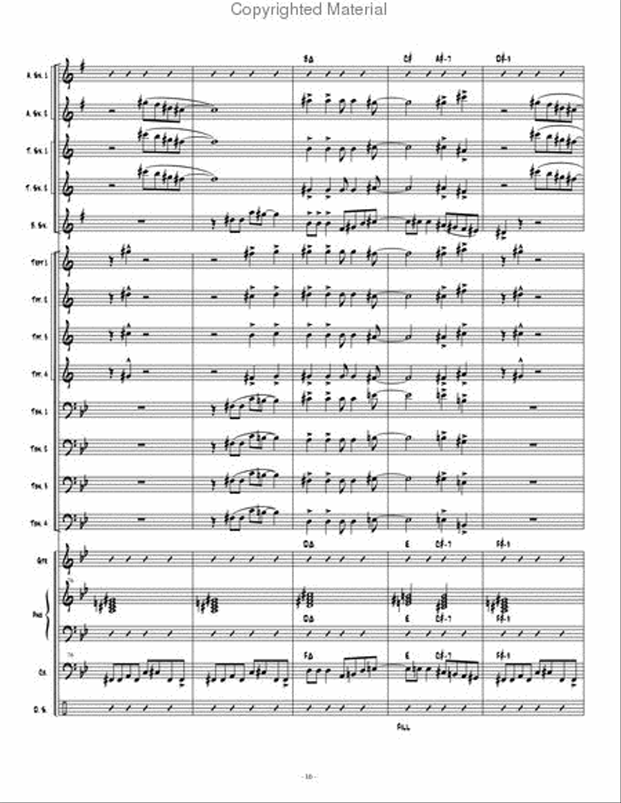 Espionage 1 Jazz Ensemble scores gallery preview page 17