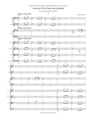Book cover for Concerto No. 4 (First Edition) - Orchestra Score