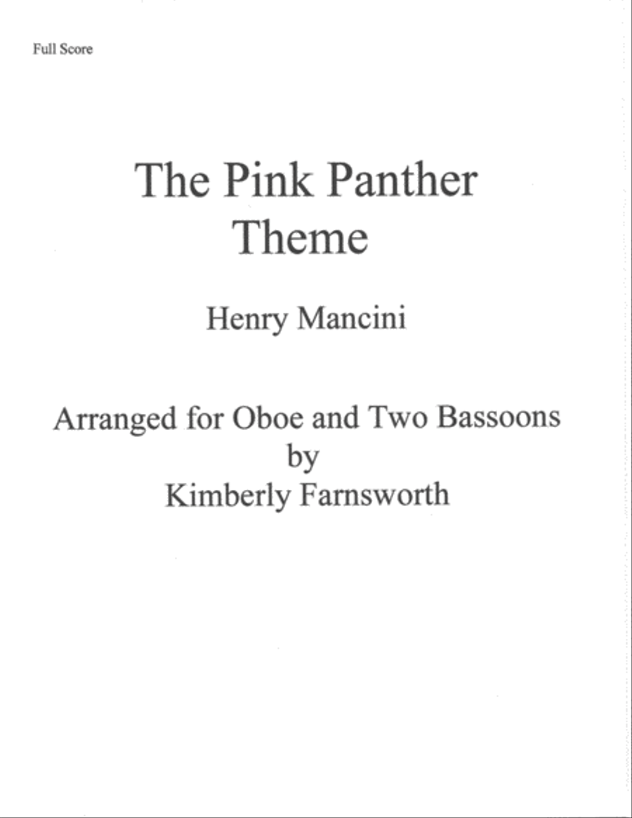 The Pink Panther Woodwind Trio scores gallery preview page 1