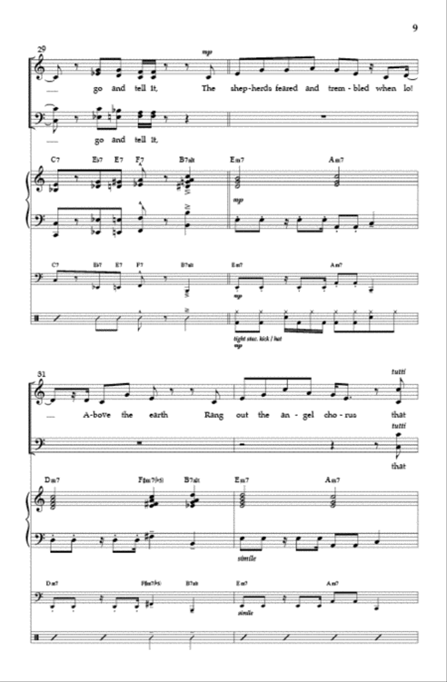 Go Tell It On the Mountain (SATB) 4-Part scores gallery preview page 8