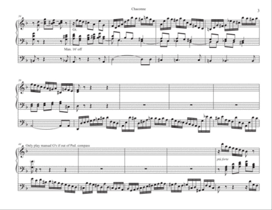 Chaconne Organ Solo scores gallery preview page 3
