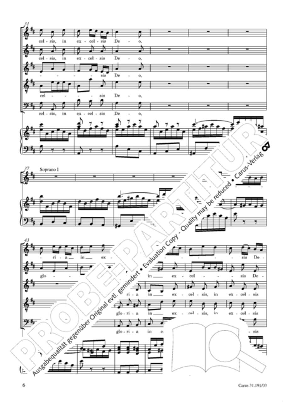 Gloria in excelsis Deo SSATB scores gallery preview page 7