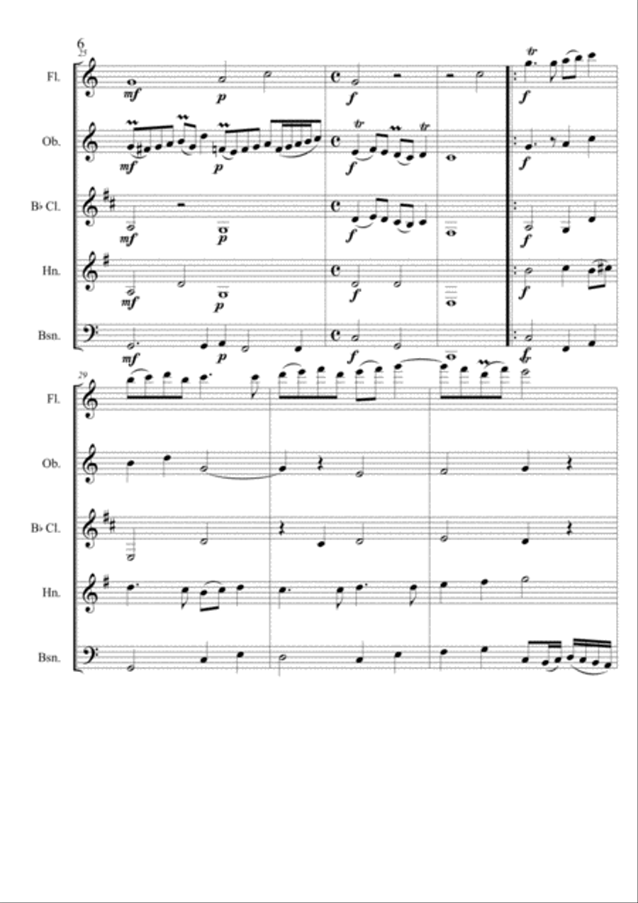 Farnaby Suite Farnaby Suite Woodwind Quintet scores gallery preview page 6