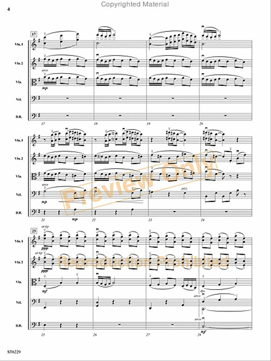 Minuet from Petite Suite String Orchestra scores gallery preview page 3