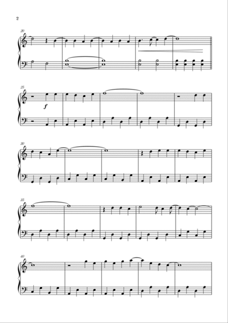 Flowers Easy Piano scores gallery preview page 2